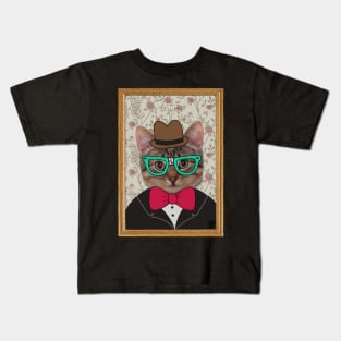 NERD KITTY Kids T-Shirt